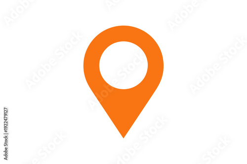 Free Download A modern orange map pin icon on a white background - GFXLoad