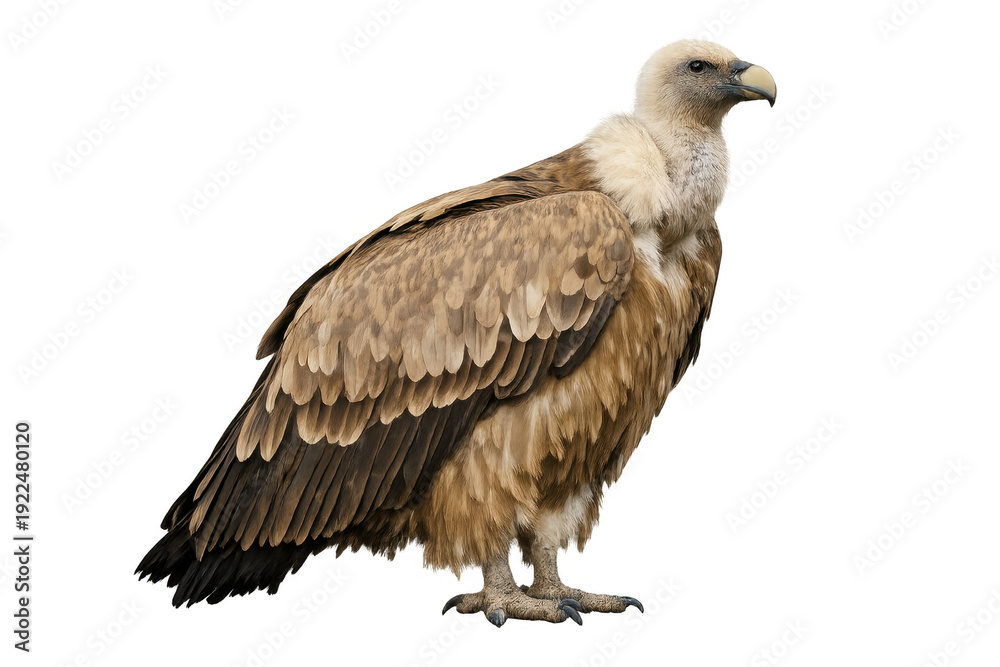 Fototapeta premium Griffon vulture standing on transparent background