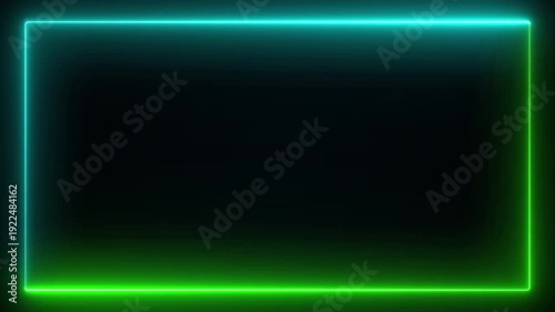 Wallpaper Mural Neon glowing rectangle frame for video overlays, digital banners, and YouTube tech content. Blue-purple futuristic border animation perfect for compositing. 4K loop. Torontodigital.ca