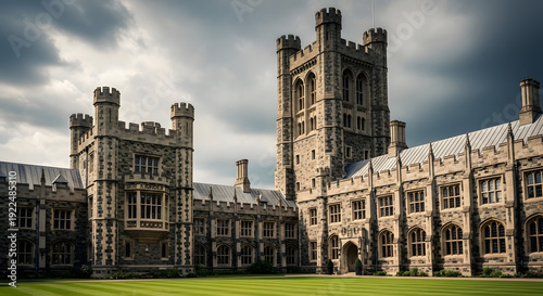 Wallpaper Mural Medieval Castle Style Historic University Building Exterior USA Academic Landmark Torontodigital.ca