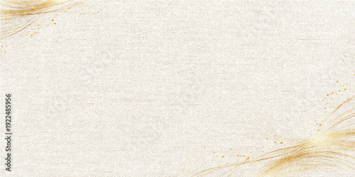 Blank rough beige grunge paper texture background with vintage linen canvas pattern and space for your text on a light brown old surface