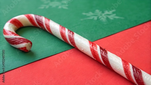 Striped red and white candy cane symbol of christmas holiday season and sweet celebration on