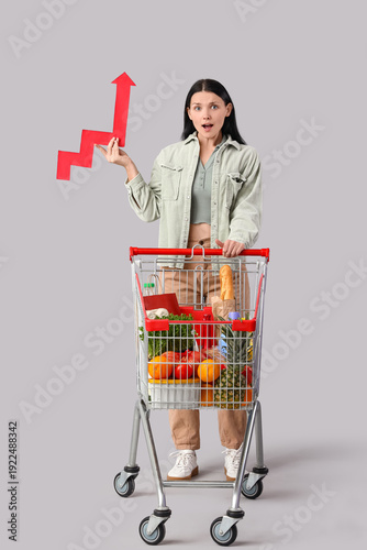 Shocked young woman with sh...