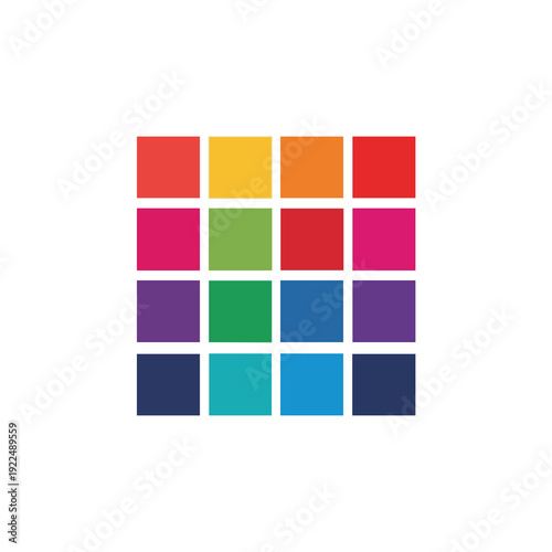 Vibrant Color Palette with Bright and Dark Tones for Creative Design Projects