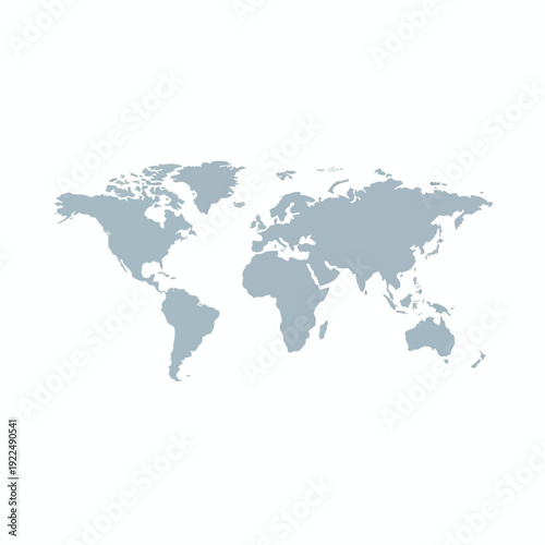 Grey Global Map Illustration