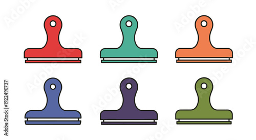 Badge Stamp Line art soft tone color vector