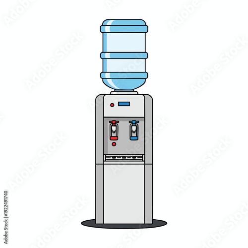 Water Cooler Machine Illustration