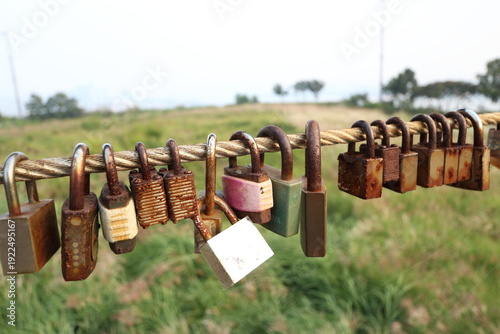 old rusty padlock
