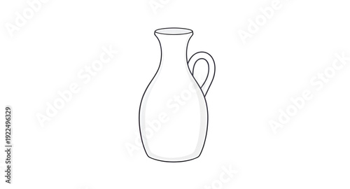 jug, icon, isolated, lineart, outline, sketch, drawing, vector, illustration, symbol, graphic, design, flat, minimal, simple, clean, monochrome, contour, stroke, linear, thin, kitchen, container, pitc