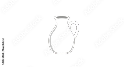 jug, icon, isolated, lineart, outline, sketch, drawing, vector, illustration, symbol, graphic, design, flat, minimal, simple, clean, monochrome, contour, stroke, linear, thin, kitchen, container, pitc