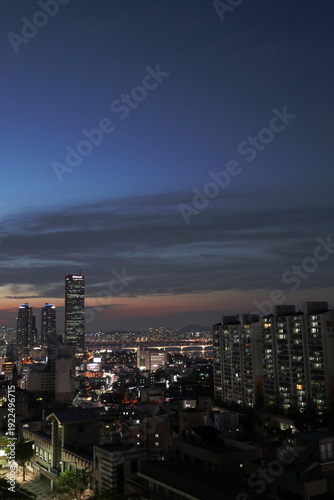 Seoul Yeouido city sunset view skyline
