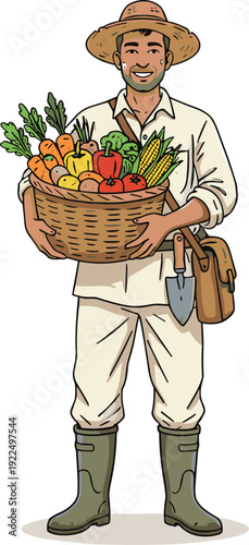 Professional Airline Pilot Character in Blue Uniform Holding Aviation Helmet Standing with Briefcase and Airplane Icon Flat Vector Illustration Character