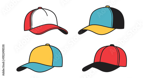 Tableau sur toile Baseball Cap Line abstract smooth elegant illustration