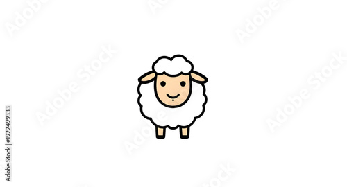 sheep, icon, isolated, animal, farm, livestock, wool, fluffy, cute, cartoon, illustration, vector, symbol, logo, graphic, design, flat, minimal, outline, lineart, silhouette, white, rural, agriculture