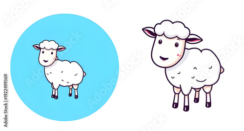 sheep, icon, isolated, animal, farm, livestock, wool, fluffy, cute, cartoon, illustration, vector, symbol, sign, logo, graphic, design, flat, minimal, outline, lineart, silhouette, white, rural, agric