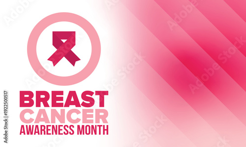 Breast Cancer Awareness Month. Pink october. Pink ribbon. Woman healthcare. Celebrate annual. Medic concept. Girl solidarity. Cancer prevention. Female disease. Poster, banner and background. Vector
