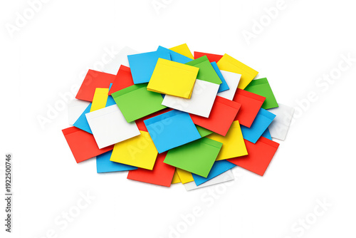 Heap of colorful sticky notes symbolizing memory, reminders, planning, and organization on a transparent background Free Download Heap of colorful sticky notes symbolizing memory, reminders, planning, and organization on a transparent background - GFXLoad