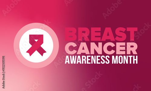 Breast Cancer Awareness Month. Pink october. Pink ribbon. Woman healthcare. Celebrate annual. Medic concept. Girl solidarity. Cancer prevention. Female disease. Poster, banner and background. Vector