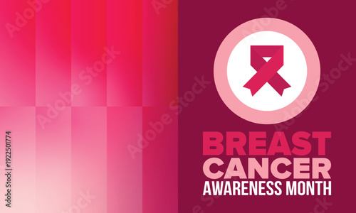 Breast Cancer Awareness Month. Pink october. Pink ribbon. Woman healthcare. Celebrate annual. Medic concept. Girl solidarity. Cancer prevention. Female disease. Poster, banner and background. Vector