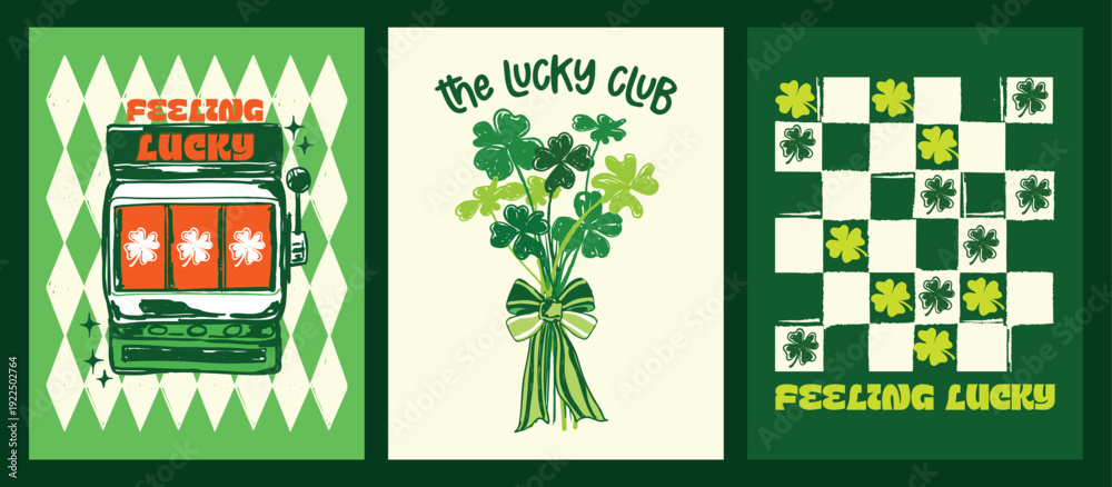 Fototapeta premium Feeling Lucky St Patricks Day Poster Set