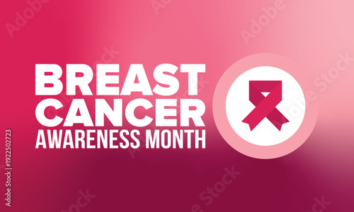 Breast Cancer Awareness Month. Pink october. Pink ribbon. Woman healthcare. Celebrate annual. Medic concept. Girl solidarity. Cancer prevention. Female disease. Poster, banner and background. Vector