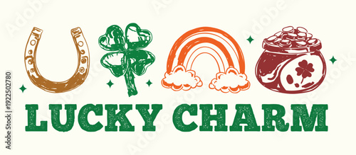 Lucky Charm Saint Patricks Day Retro Design