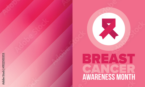 Breast Cancer Awareness Month. Pink october. Pink ribbon. Woman healthcare. Celebrate annual. Medic concept. Girl solidarity. Cancer prevention. Female disease. Poster, banner and background. Vector