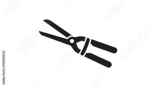 Black Pruning Shears Vector Illustration For Gardening And Landscaping Concept