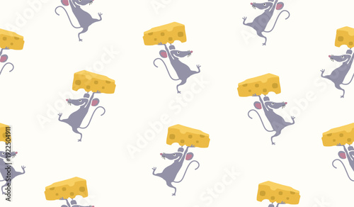 Cute mouse pattern background vector design