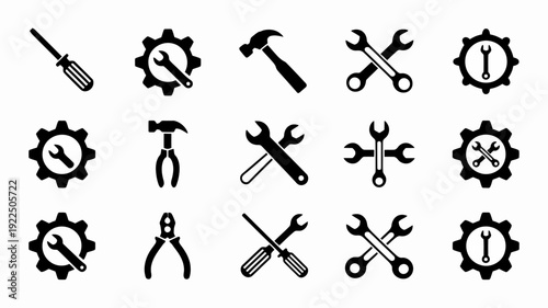 Tools of the Trade: A collection of various tools, meticulously arranged, representing essential instruments for construction, repair, and engineering endeavors.