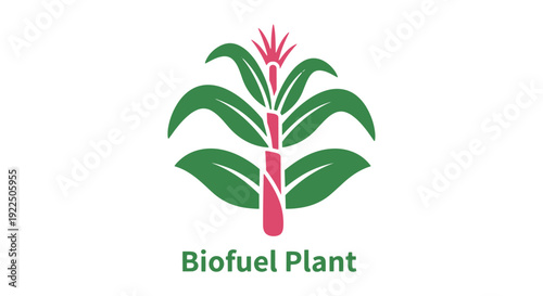 Biofuel Line art modern bold color illustration