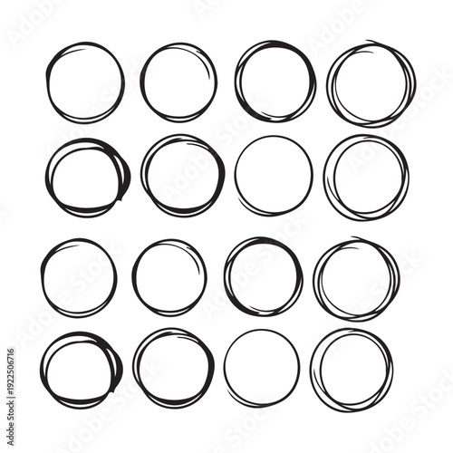 Set of glossy round web buttons in a colorful vector design