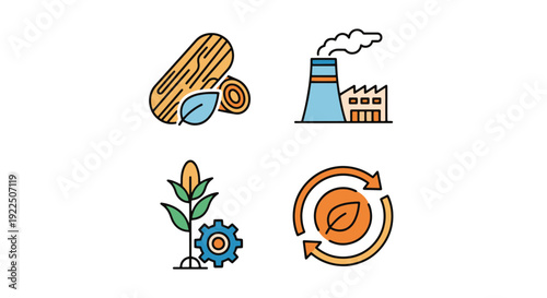 Biomass Energy Line modern abstract art vector