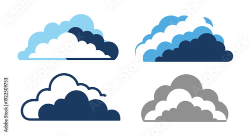 Blizzard Cloud Line minimal dynamic tone vector