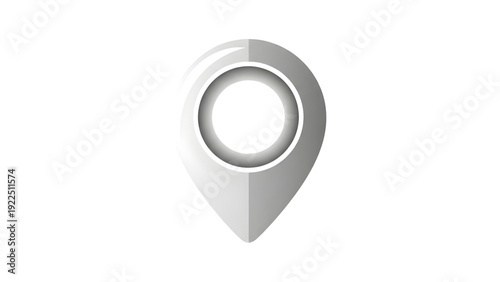 Minimal Location Pin Icon SVG Vector – Modern GPS Map Marker Isolated on Transparent Background for Navigation, Business, and App Design