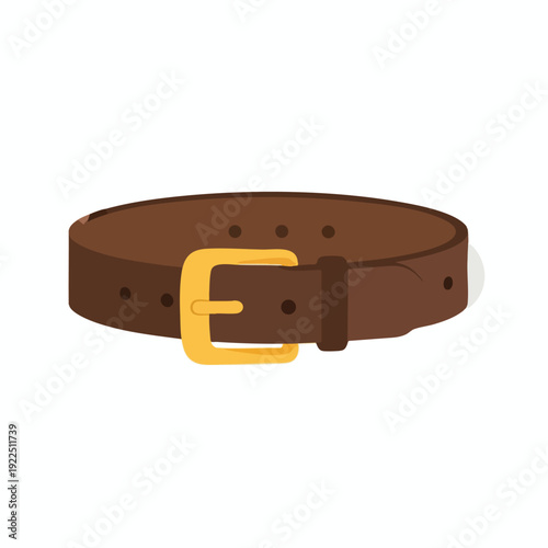 Stylish Leather Belt with Gold Buckle for Fashion and Accessories