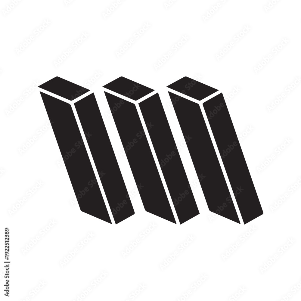 Obraz premium Minimalist abstract black geometric parallelogram shapes repeating pattern vector illustration 