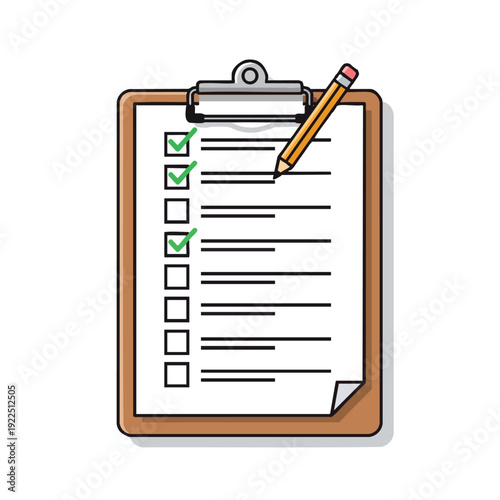Comprehensive Checklist on Clipboard for Task Management and Organization