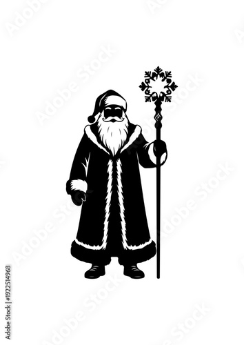 Saint Nicholas holding staff in traditional bishop robes