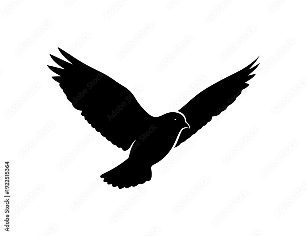 Fototapeta premium Majestic bird in mid flight with outstretched wings soaring freely