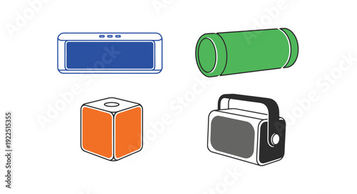 Bluetooth Speaker creative abstract art vector