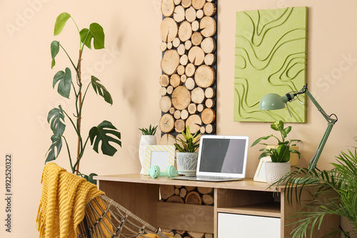 Interior of office with wor...