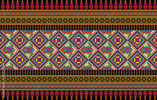 Peruvian american indian pattern tribal ethnic motifs geometric vector background. Modern native american tribal motifs textile print ethnic traditional design. Navajo symbols clothes print.