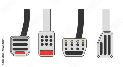 Brake Pedal Line modern smooth style vector