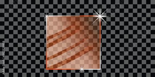 A pixelated image of a square with diagonal lines on a transparent background with a silhouette effect