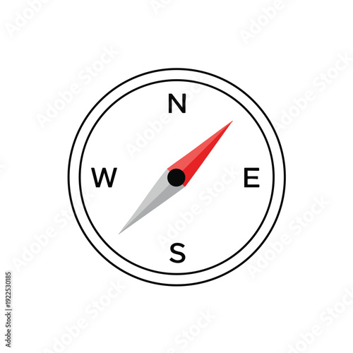 Free Download Simple Compass Rose Illustration for Navigation and Outdoor Adventure - GFXLoad