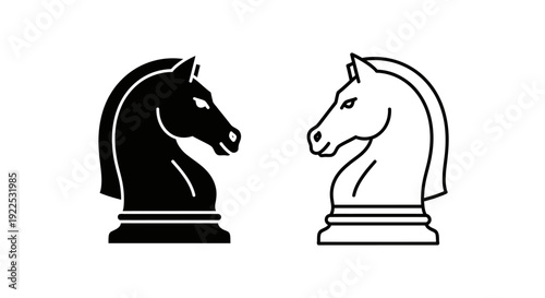 black chess horse