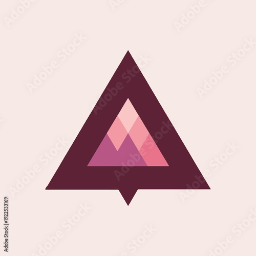 Abstract triangle design with gradient tones and symmetrical pattern