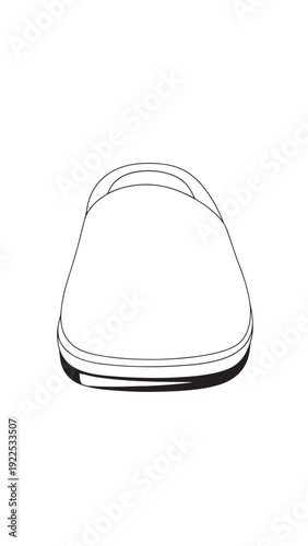 Minimalist white front-view slide-on slipper for casual wear and comfort.