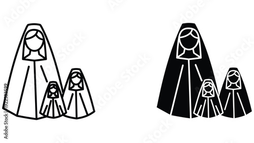 vector illustration of a happy family